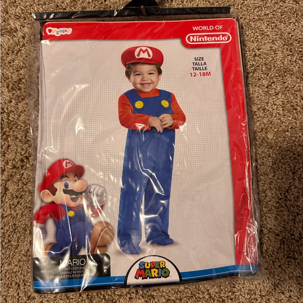 Nintendo Mario Kids Costume - Red and Blue